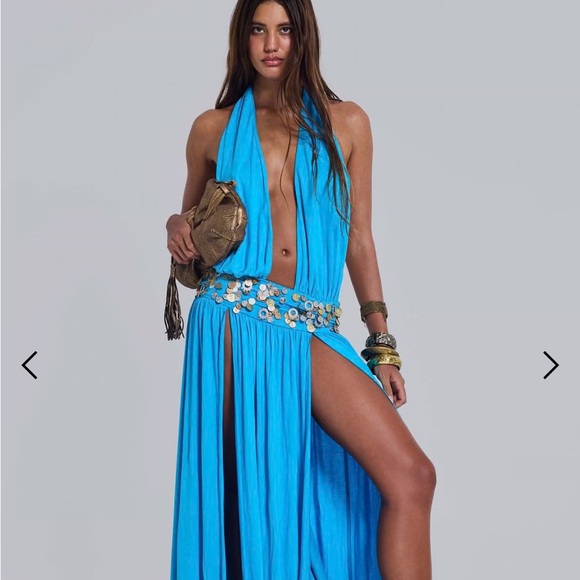 Jaded London Dresses & Skirts - Jaded London Irvin Hand Embellished Backless Maxi Dress